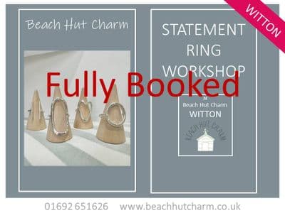 Statement Ring Workshop, Sat 8th Aug 2:30pm - 5pm BEACH HUT CHARM
