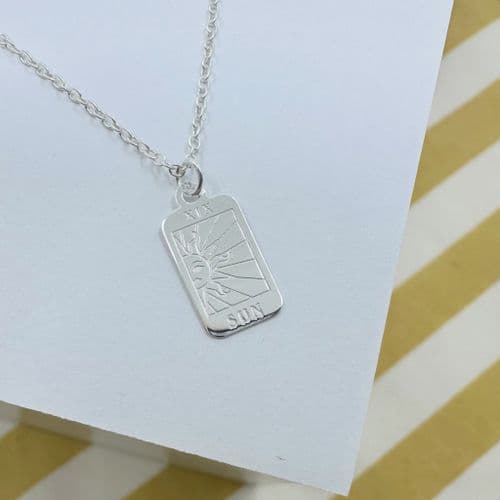 Sun Tarot Card Necklace