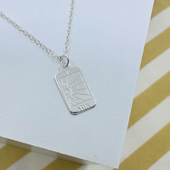 Sun Tarot Card Necklace