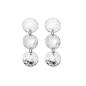 Triple Hammered Dangle Earrings