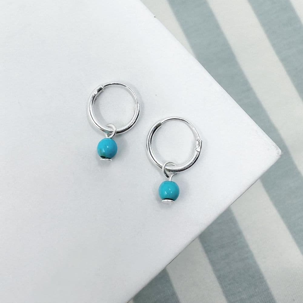 Turquoise Hoops