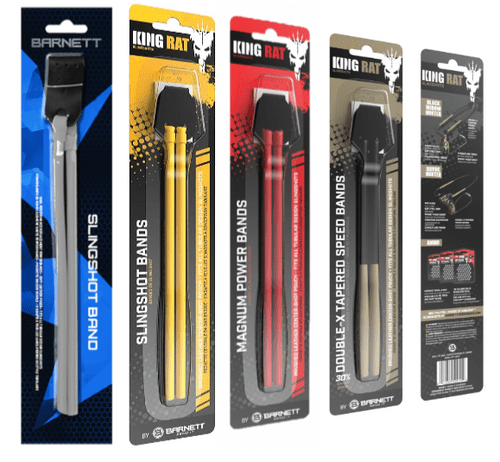 Barnett Catapult Power Band Black Widow Strike 9 Cobra Pro Diablo - Grey Red Yellow Rubber