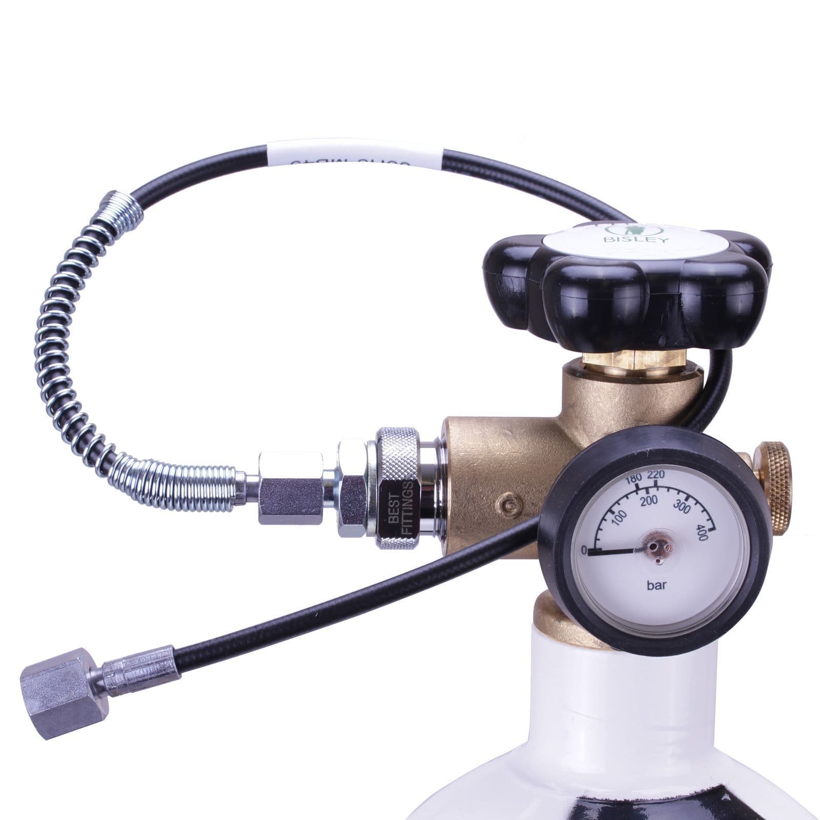 Bisley 5 Litre 300 Bar PCP Bottle Pneumatic Filling Cylinder Valve