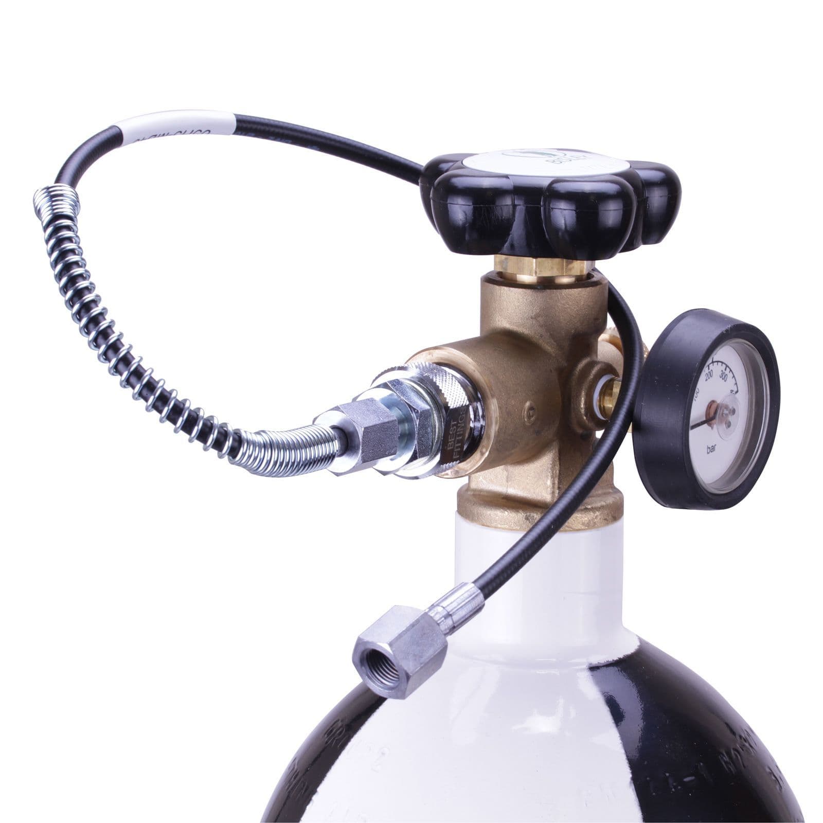 Bisley 5 Litre 300 Bar PCP Bottle Pneumatic Filling Cylinder Valve Gauge & Hose