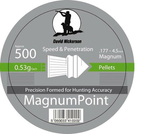 David Nickerson Magnum .177 / 4.5mm Pointed Pellets