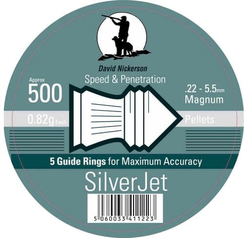 David Nickerson Silver Jet .22 / 5.5mm Pointed Pellets
