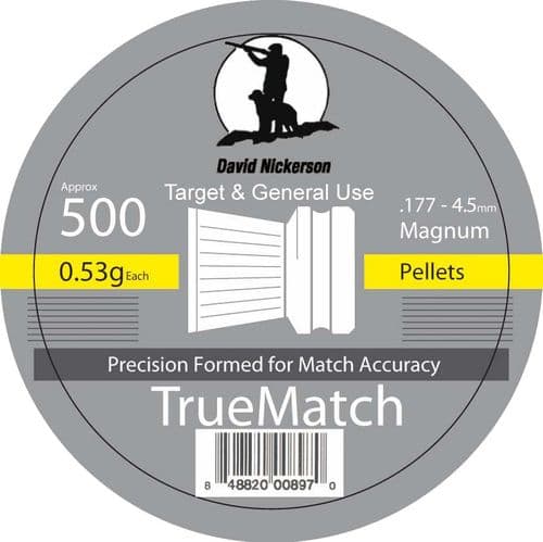 David Nickerson True Match .177 / 4.5mm Flat Head Pellets