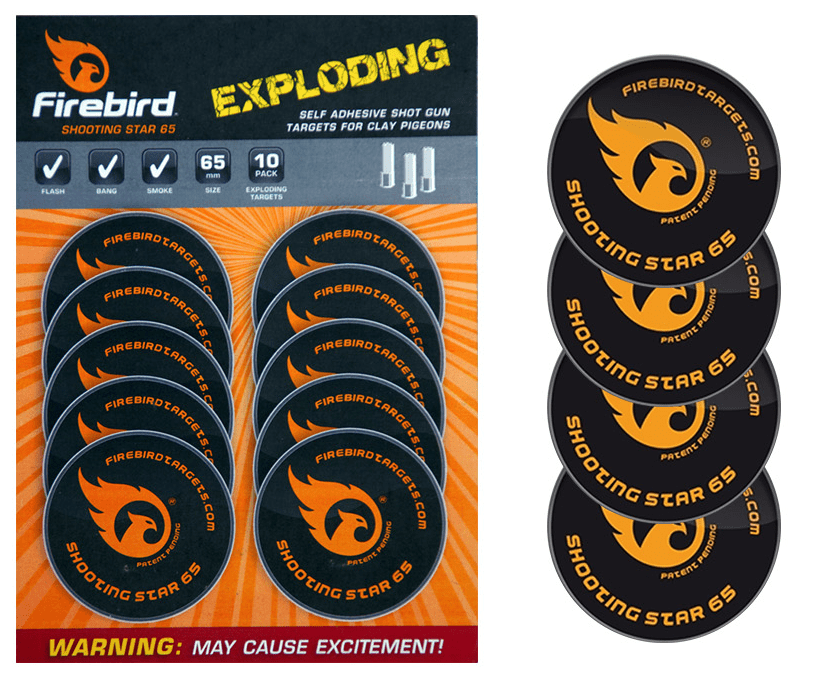 Firebird Target Clay Shooting Shotgun Flash Bang Self Adhesive - 65mm
