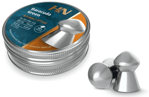 H&N Baracuda Green .177 / 4.5mm PCP Lead Free Pellets