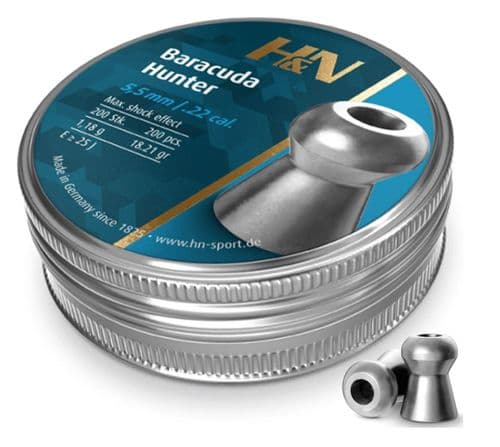 H&N Baracuda Hunter .22 / 5.5mm Hollow Point Pellets