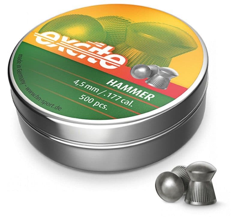 H&N Excite Hammer .177 Caliber Pellets – 4.5mm Domed, 500 Count – Made In Germany