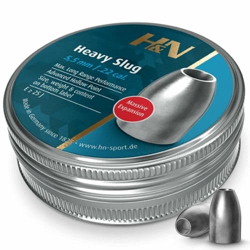 H&N Slug Heavy HP .22 / 5.5mm Heavy Hollow Point Slugs Air Pellets
