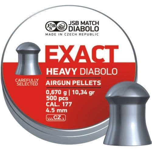 JSB Exact Heavy .177 / 4.52mm Diabolo Domed Pellets