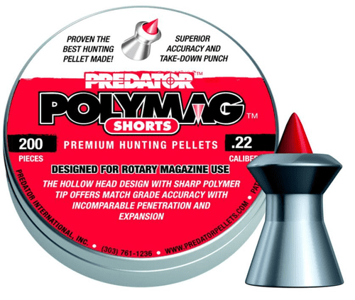JSB Predator Polymag Shorts .22 / 5.5mm Pointed Pellets