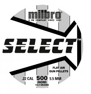 Milbro Select .22 / 5.5mm Flat Head Wadcutter Target Practice Air Pellets