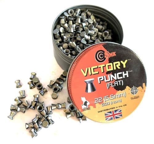 SMK Victory Punch .22 / 5.5mm Flat Quality Target Practice Air Pellets