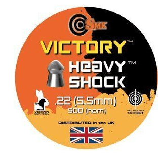 SMK Victory Shock Heavy .22 / 5.5mm Round Domed Quality Heavy Air Pellets