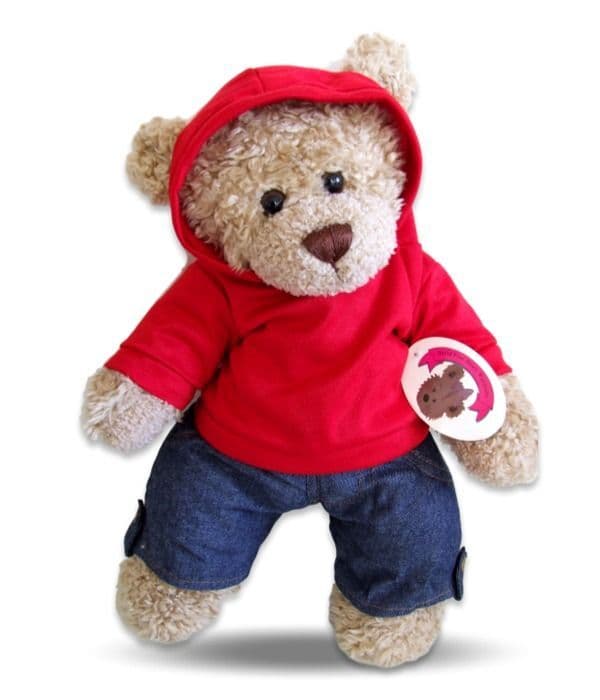 Teddy bear clothes red hooded outfit fits boy build a bear teddy's
