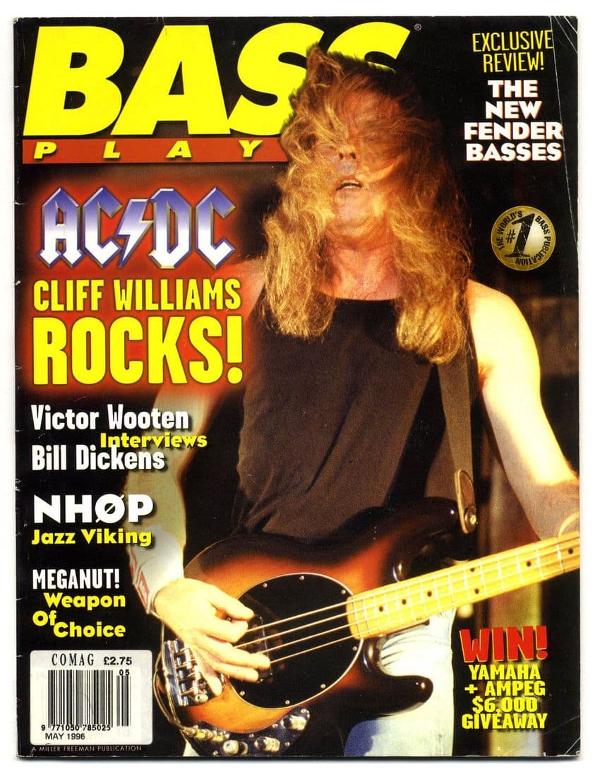 Bass Player Magazine May 1996 Ac Dc Cliff Williams Bill Dickens Niels Henning