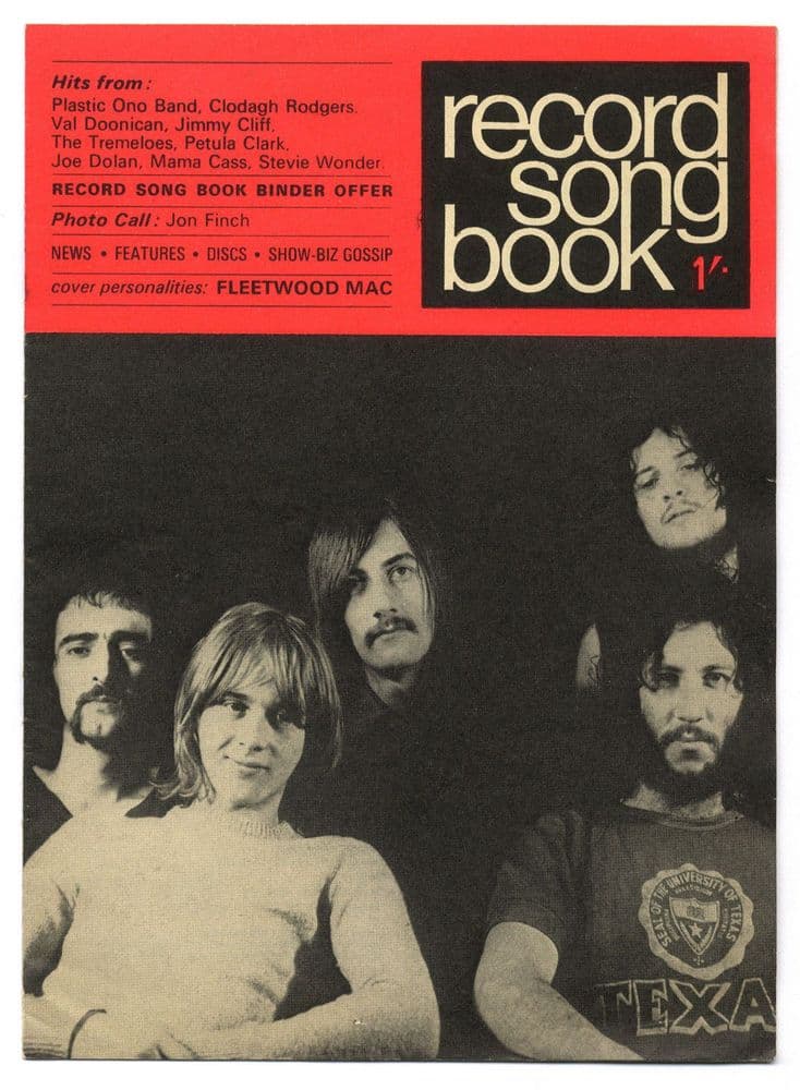 Record Song Book Magazine 1121969 Fleetwood Mac on Cover