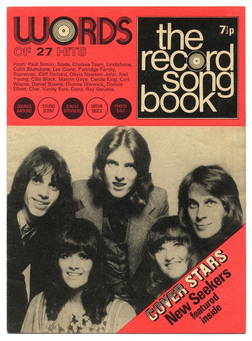 Record Song Book Magazine 141972 New Seekers on Cover David Cassidy