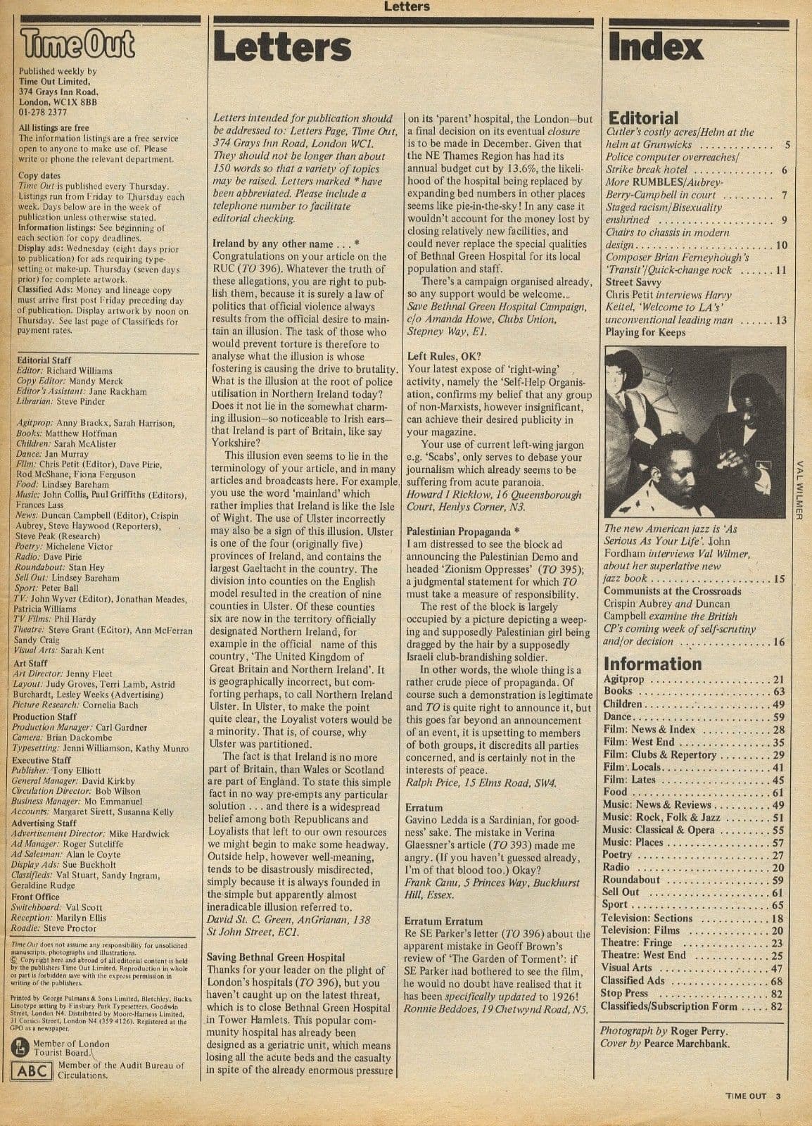 Time Out Magazine No 397 November 1117 1977 Harvey Keitel Val Wilmer