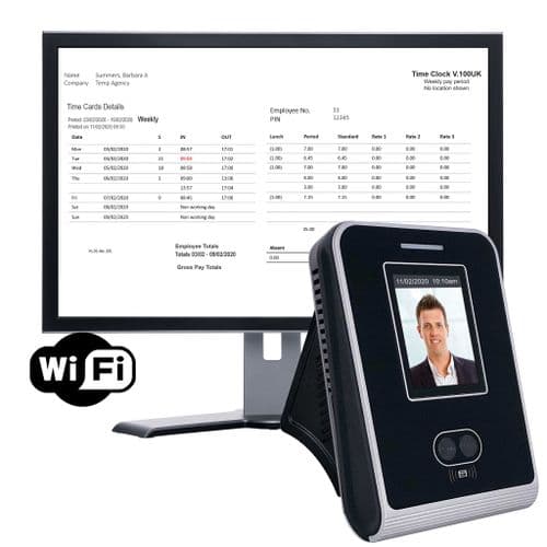 GeoFace 100 Wifi | Face recognition clocking in machine