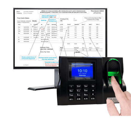 GeoTime 100 | Fingerprint clocking in machine