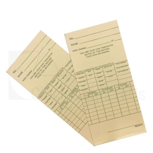 SM7250 Time Clock Cards