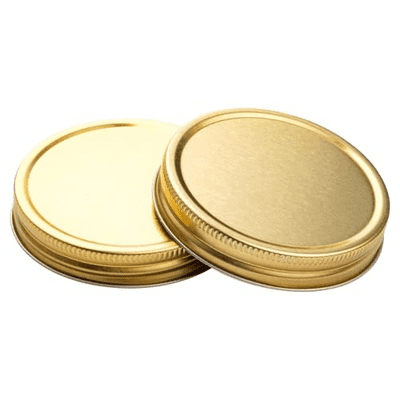 70mm Screw Off Lids Gold (72)