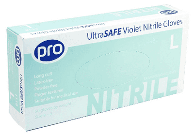 Pro UltraSafe Violet Nitrile Long Cuff Glove