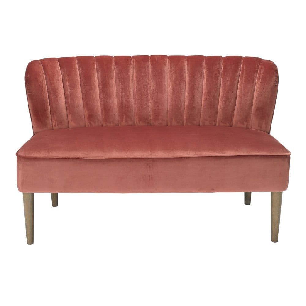  AXE151 Plush Velvet  Vintage Pink Sofa By Denelli