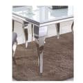  JP DT840 Dining table160cm (White Glass) & JP CH250 Plush Velvet Grey Chairs By Jesse plana