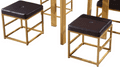 AXE 153 Dining table & 4 Dining  Stools(Brown)Set  By Denelli