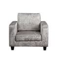 AXE 156 Crushed Velvet Silver Box  Sofa From Denelli