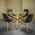AXE CH119 (2) Black Chairs(Pair) From Denelli