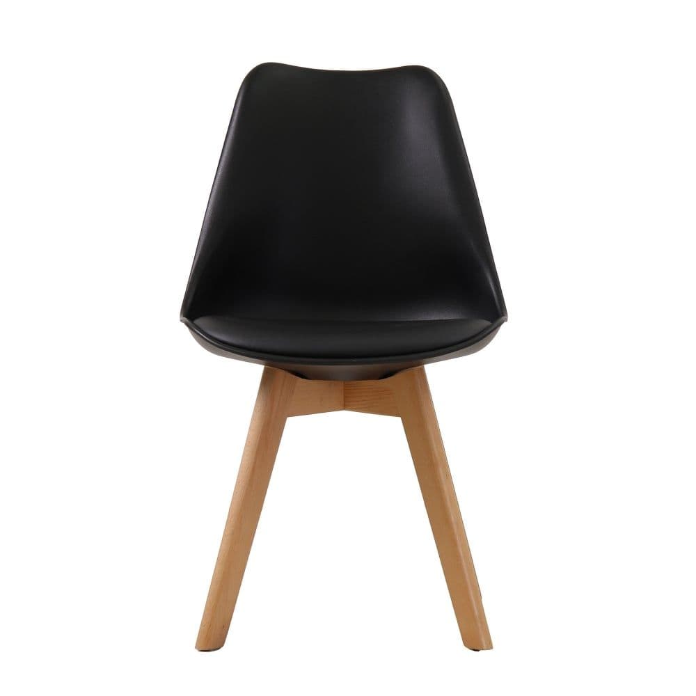 AXE CH119 (2) Black Chairs(Pair) From Denelli