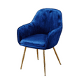 AXE Chairs Blush Velvet Dark Blue  From Denelli