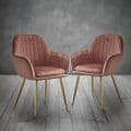 AXE Chairs Velvet Baby Pink  From Denelli