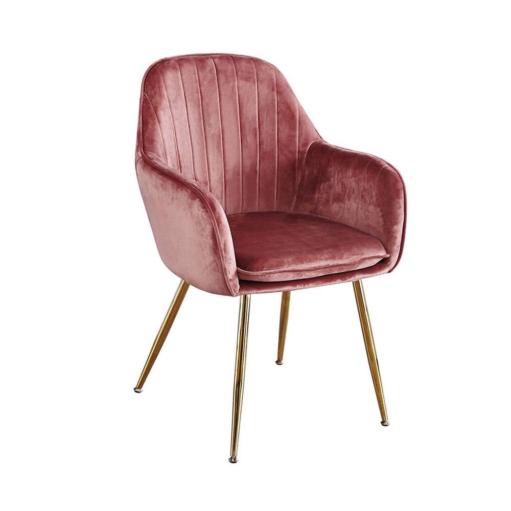 AXE Chairs Velvet Baby Pink  From Denelli
