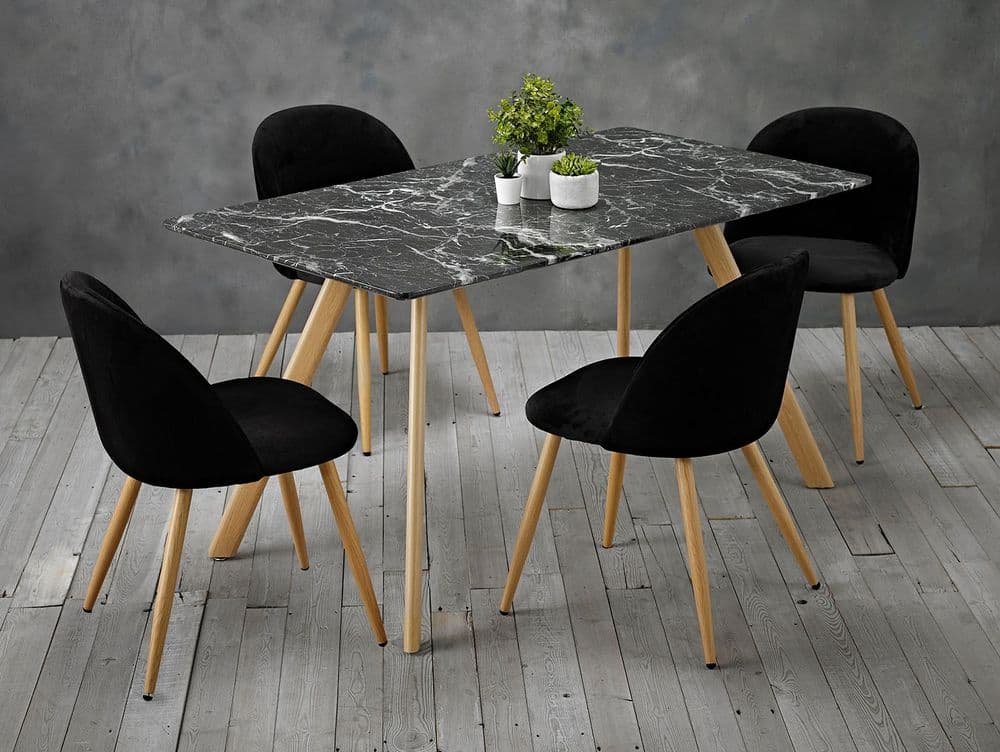 AXE  DT 135   Dining table (Black) & AXE 135 Chair