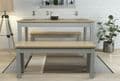 AXE  DT 147 Dining Table (Grey /Oak Finish)   &  AXE 147 Bench (1)