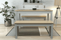 AXE  DT 147 Dining Table (Grey /Oak Finish)   &  AXE 147 Bench (1)