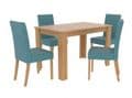 AXE DT Dining Table(Oak Effect)   &  AXE Chair (Blue)