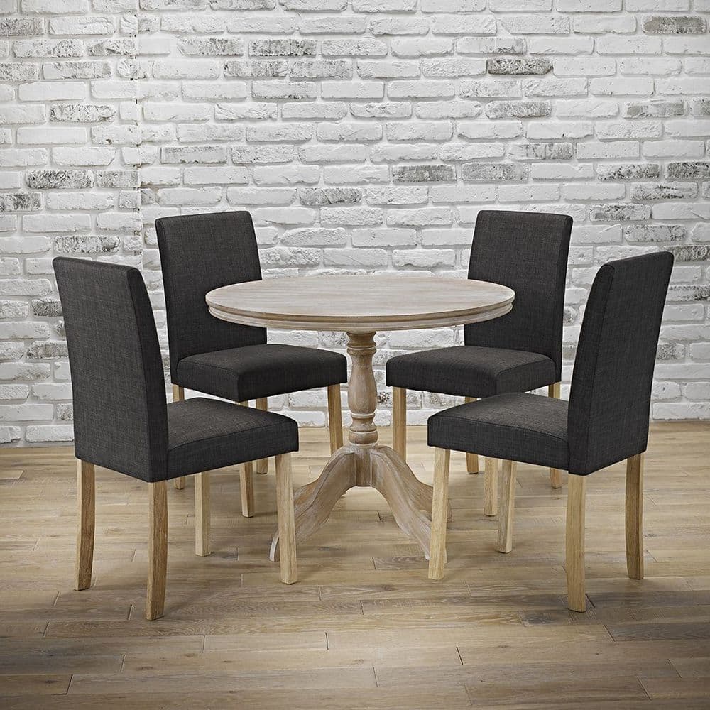 AXE  DT104  Dining table &  AXE 105 Chairs 1(Charcoal)By Denelli