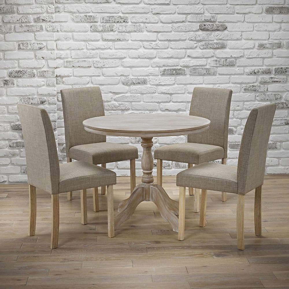 AXE  DT104  Dining table &  AXE 105 Chairs (Beige)By Denelli