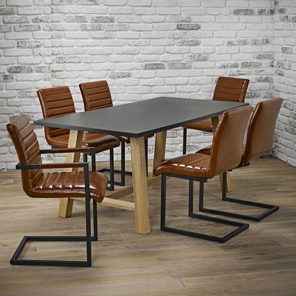 AXE DT133 Dining table & CH117 1 Carvers Chairs From Denelli 1