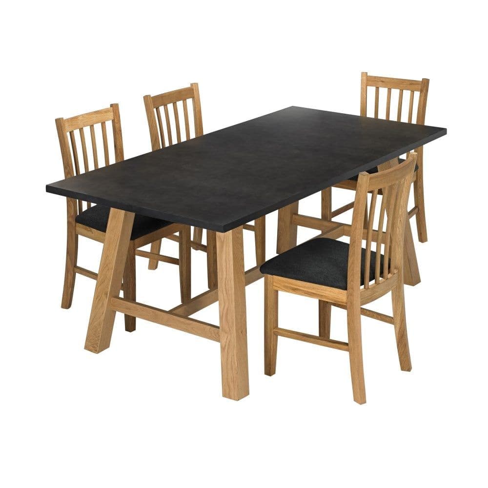 AXE  DT133  Dining table & CH133(2)  Wooden Chairs From Denelli (1) (2)