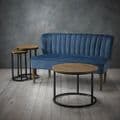 AXE151 -Plush Velvet  Blue Sofa By Denelli