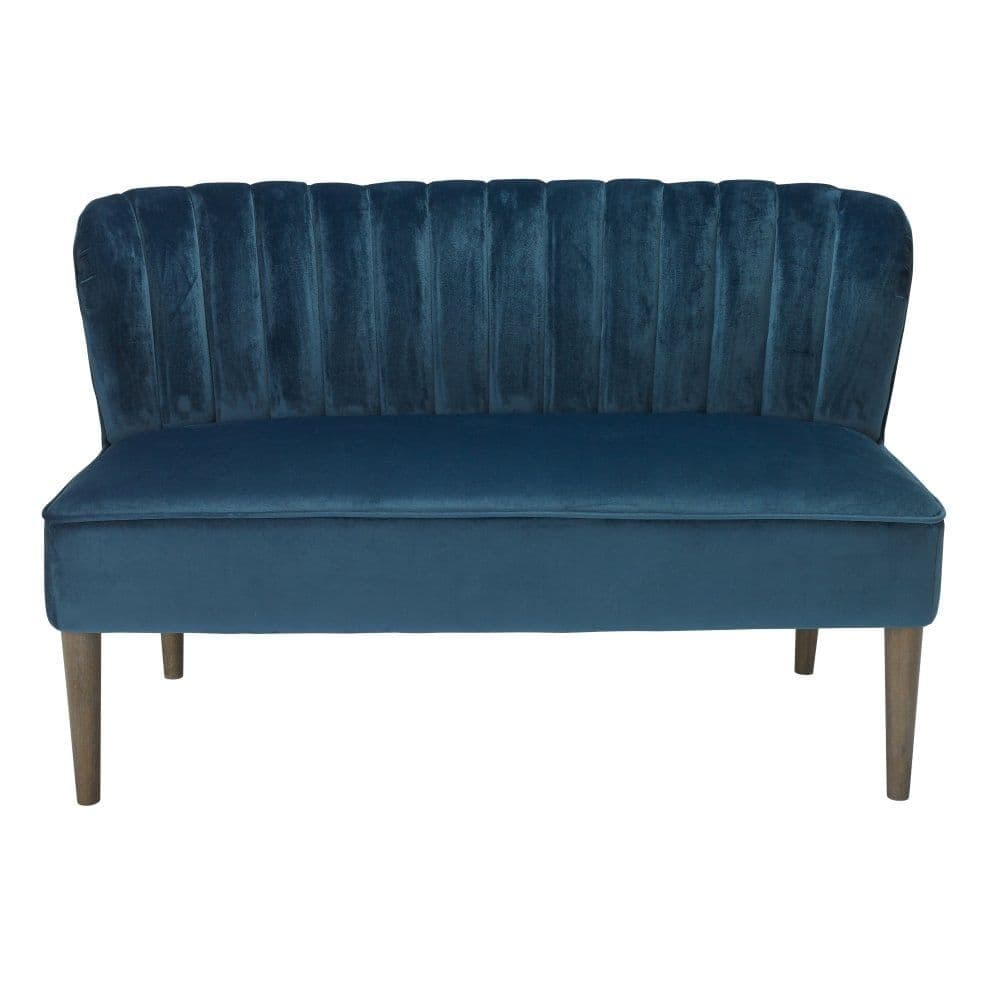 AXE151 -Plush Velvet  Blue Sofa By Denelli